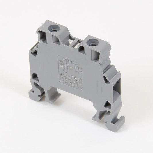 ONKA 4mm2 Terminal strip screw connection on DIN rail 2-wire gray, 1010022
