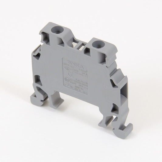 ONKA 1.5mm2 Terminal strip screw connector for DIN rail 2-wire gray, 1010002