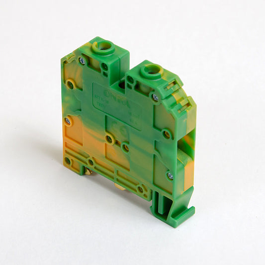 ONKA 35mm2 PE Terminal strip screw connection DIN rail 2-wire gray, 1010225