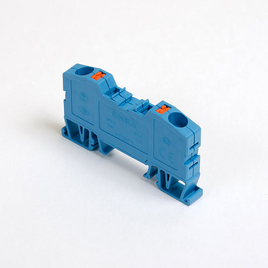 ONKA 6mm2 spring terminal block DIN rail clamp 2-wire blue, 1020037