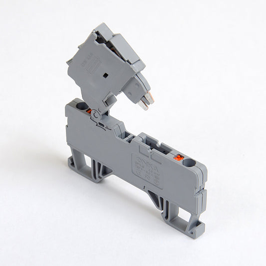 ONKA fuse terminal strip 2.5 mm2 with screw connection (fuse not included), gray, 1020223