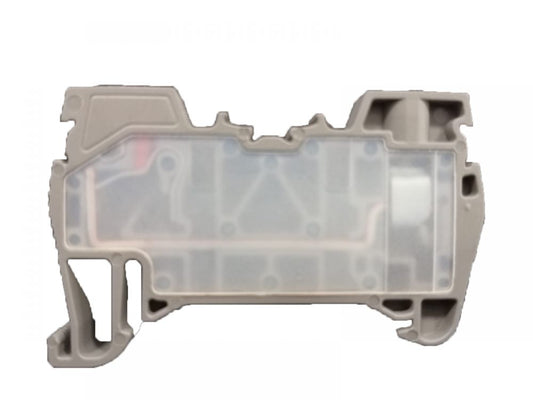 ONKA 6mm2 Hybrid screw connection/spring rail DIN rail terminal block 2-wire gray, 1040012
