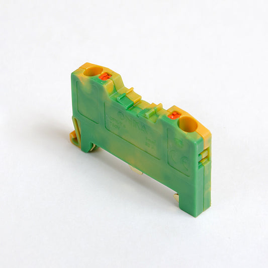 ONKA 4mm2 PE spring terminal for DIN rail terminal clamp 2-wire gray, 1020299