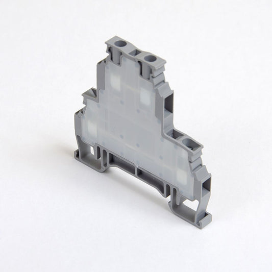 ONKA 2.5mm2, 2-level screw terminal block terminal block DIN rail 4-wire gray, 1010332