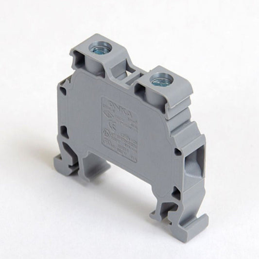 ONKA 6mm2 Terminal strip screw connection on DIN rail 2-wire gray, 1010032