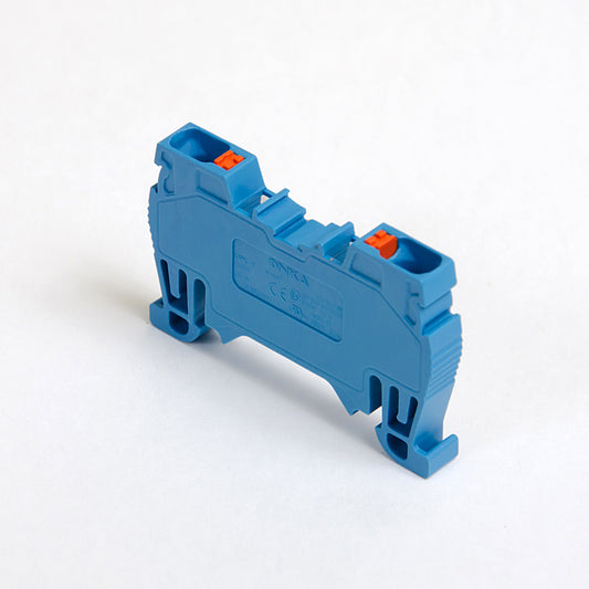 ONKA 4mm2 spring connector terminal strip DIN rail clamp 2-wire blue, 1020027