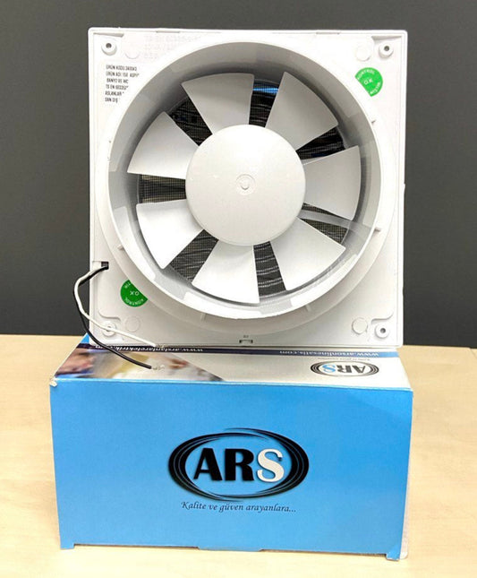 ARS - white wall axial fan for bathroom / WC with 150 mm grille, 280 m3/h, 340043
