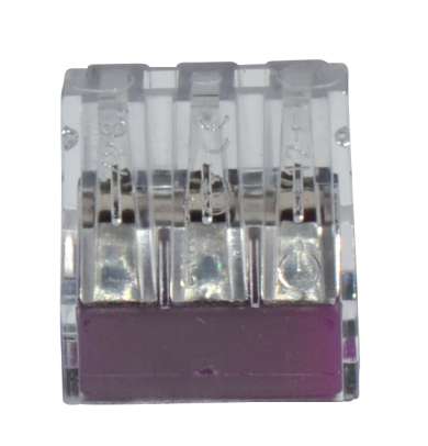 TRANSPARENT 3-pole connector, 2.5 mm²