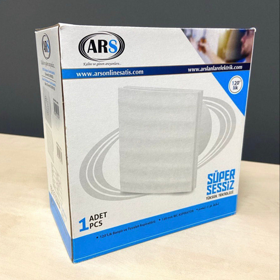 Alize ARS - white wall axial fan for bathroom / WC with grille, quiet 120 mm, 180 m3/h, 348563