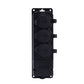 Triple "rubber" socket black with cover hermetic IP44 250V, 16A, SCHUKO 2P+Z, 3KMP-F, Bylion