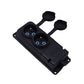 Double rubber black hermetic surface-mounted socket 250V, 16A, IP44, French type E 2P+Z, 2KMP-E, Bylion
