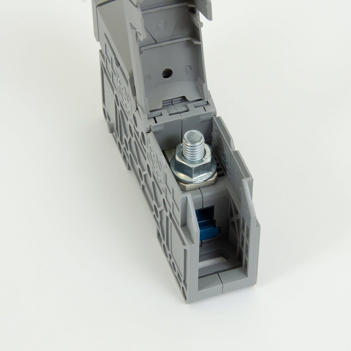 ONKA 50mm2 M8 Screw connection for DIN rail with protective cover, gray, 1030031