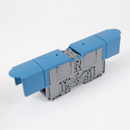 ONKA 120mm2 M10 Screw connection for DIN rail with protective cover, blue, 1030076