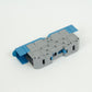 ONKA 70mm2 M8 Screw connection for DIN rail with protective cover, blue, 1030048