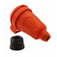 Hermetic rubber socket orange IP54 with flap 16A 250V French type (pin) RDP-O-E Bylion