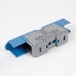 ONKA 120mm2 M10 Screw connection for DIN rail with protective cover, blue, 1030076