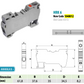 ONKA 6mm2 Hybrid screw connection/spring rail DIN rail terminal block 2-wire gray, 1040012