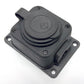 Black "rubber" surface-mounted socket 250V, 16A, IP44, SCHUKO 2P+Z, 1KMP-F, Bylion