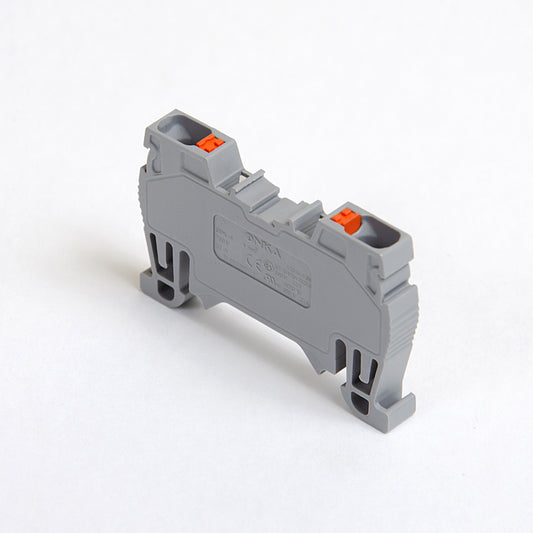 ONKA 4mm2 spring terminal strip connector terminal strip DIN rail 2-wire gray, 1020024