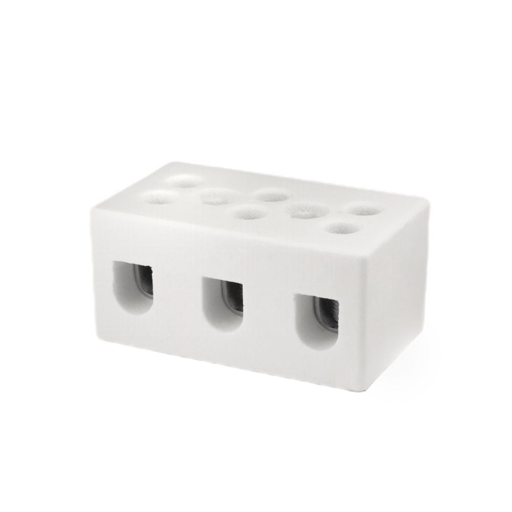 ONKA 2.5-4mm2 / 3-rail steatite connector / ceramic / porcelain - PORCELAIN TERMINAL BLOCK, 1070003