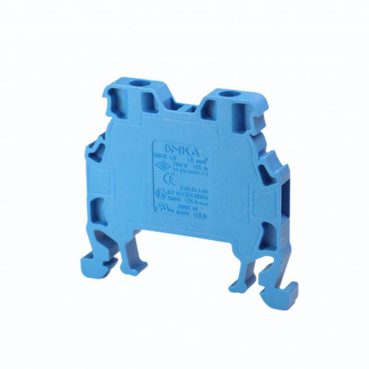 ONKA 1.5mm2 Screw terminal for DIN rail 2-core blue, 1010005