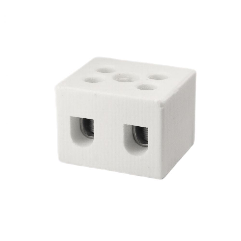 ONKA 0.75-1.5mm2 / 2-wire steatite connector / ceramic / porcelain - PORCELAIN TERMINAL BLOCK, 1070001