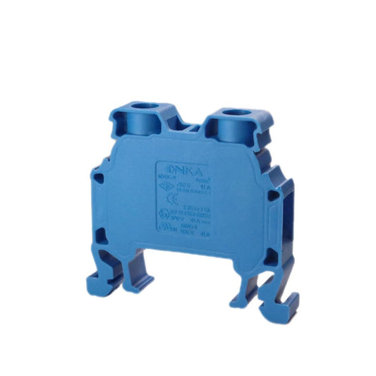 ONKA 6mm2 Terminal strip screw connection on DIN rail 2-core blue, 1010035
