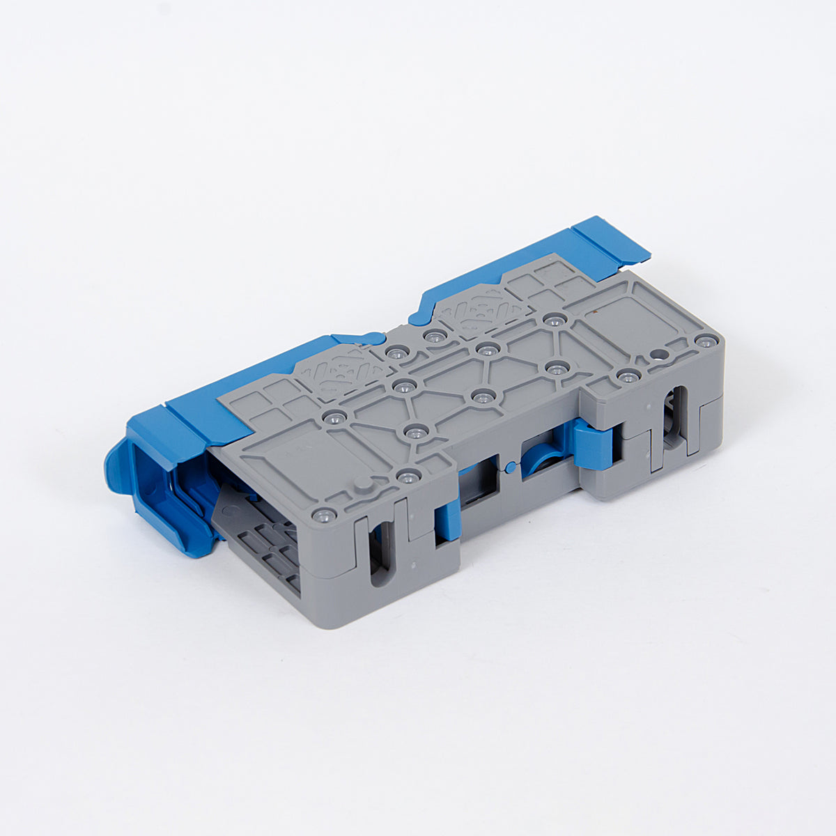 ONKA 50mm2 M8 Screw connection for DIN rail with protective cover, blue, 1030034