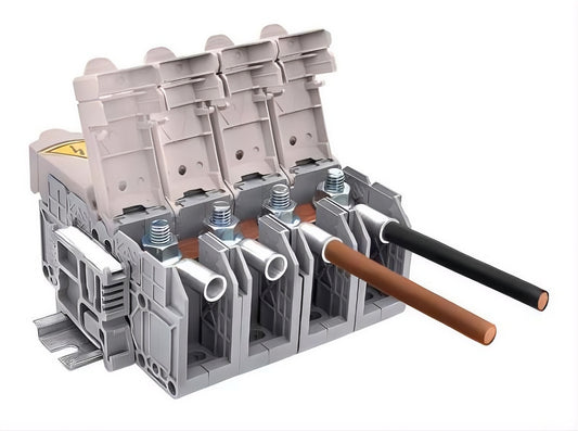MRK 25 mm² terminal block for DIN rail mounting (with cover)
