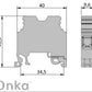 ONKA 10mm2 PE Terminal strip screw connection DIN rail 2-wire gray, 1010221