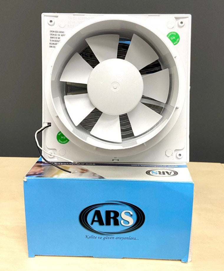 Alize ARS - white wall axial fan for bathroom / WC with 150 mm grille, 280 m3/h, 348564