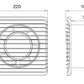 Alize ARS - white wall axial fan for bathroom / WC with 150 mm grille, 280 m3/h, 348564