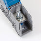 ONKA 120mm2 M10 Screw connection for DIN rail with protective cover, blue, 1030076