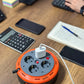 Compact cassette reel extension cord, 5m cable with 4 sockets IP20 + USB + thermal fuse + child safety fuse, 3x1mm2, SCHUKO type grounding, PHE-05310-F-USB