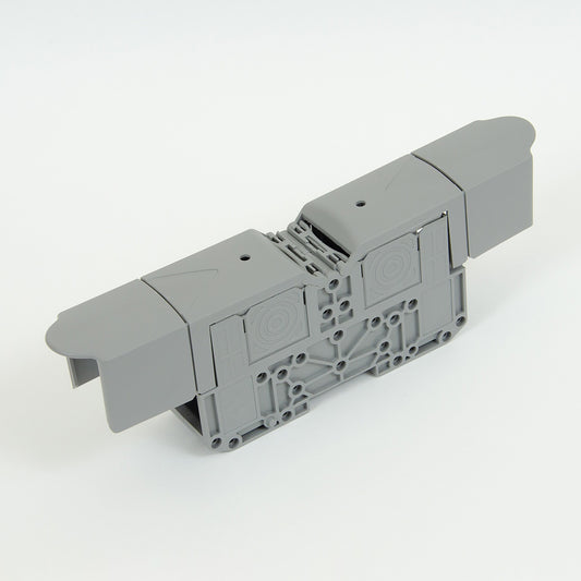 ONKA 150mm2 M12 Screw connection for DIN rail with protective cover, gray, 1030088