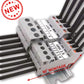 ONKA 2.5mm2 Hybrid screw / spring terminal block DIN rail 2-wire gray, 1040002