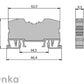 ONKA 10mm2 spring terminal block DIN rail clamp 2-wire blue, 1020047