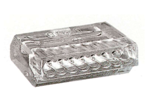 Transparent push-in wire connector, 2.5 mm², 8-pole