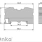 ONKA 10mm2 PE spring terminal block terminal strip DIN rail 2-wire gray, 1020300