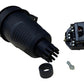 Black rubber hermetic socket IP54 with flap 2P+Z 16A 250V SCHUKO RDP-F Bylion