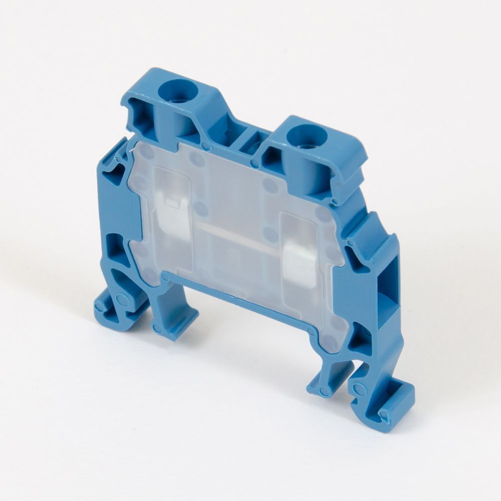ONKA 2.5mm2 Screw terminal block connector DIN rail 2-core blue, 1010015