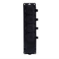 4x "rubber" socket black with hermetic cover IP44, 250V, 16A, SCHUKO 2P+Z, 4KMP-F, Bylion