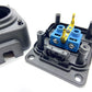Black "rubber" surface-mounted socket 250V, 16A, IP44, SCHUKO 2P+Z, 1KMP-F, Bylion