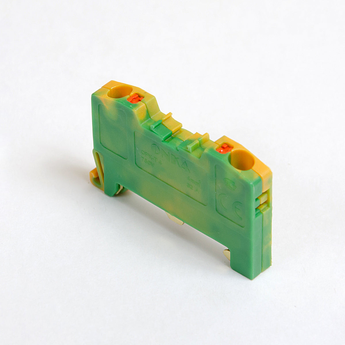 ONKA 4mm2 PE spring terminal for DIN rail terminal clamp 2-wire gray, 1020299