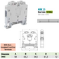 ONKA 25mm2 Terminal strip screw connection on DIN rail 2-core gray, 1010062