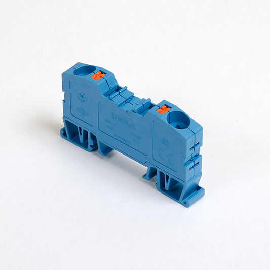 ONKA 10mm2 spring terminal block DIN rail clamp 2-wire blue, 1020047