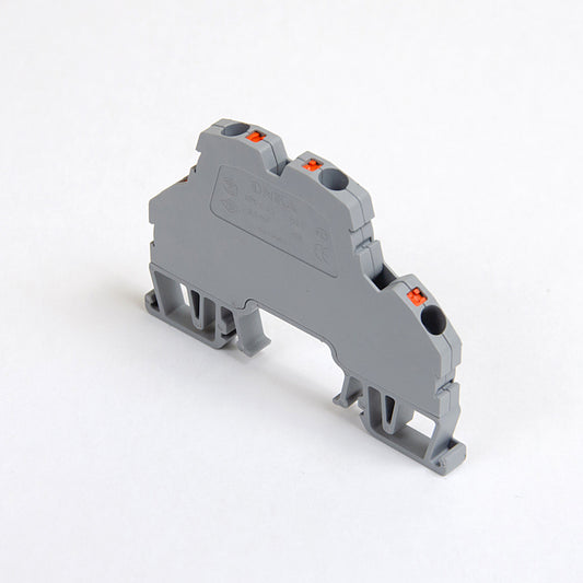 ONKA 2.5mm2, 2-level spring terminal block DIN rail 4-core gray, 1020379