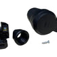 Black rubber hermetic socket IP54 with flap 2P+Z 16A 250V SCHUKO RDP-F Bylion