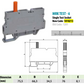 ONKA 6mm2 Terminal strip screw connection with test clamp on DIN rail 2-wire gray, 1010213