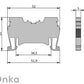 ONKA 1.5mm2 spring terminal for DIN rail 2-wire gray, 1020002